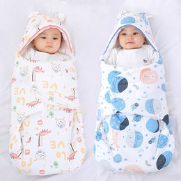 Winter Newborn Baby Wrap Blankets Cartoon Baby Sleeping Bags Envelope For Newborn Sleep Sack Thick Cocoon for Baby 0-6 Months