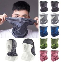 Bandanas Polyester Fishing Sports Half Mask Printed Breathable Riding Running Scarf Neckerchief Silk Sun Protection Face