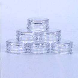 2ML Clear Plastic Empty Jars Pot Clear Lid 2Gram Size For Cosmetic Cream Eye Shadow Nails Powder Jewellery E-Liquid Luqck