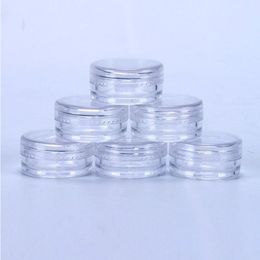 2ML Clear Plastic Empty Jars Pot Clear Lid 2Gram Size For Cosmetic Cream Eye Shadow Nails Powder Jewellery E-Liquid Uhtxl