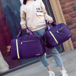 Duffel Bags New 2023 European Style Men Travel Bags Fashion Patchwork Nylon Waterproof Luggage Bag Duffle Bag Size 412719cm J230815