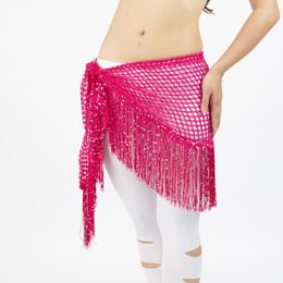 Stage Wear Belly Dance Hip Towel Halloween Costume Waist Chain Sequined Practise