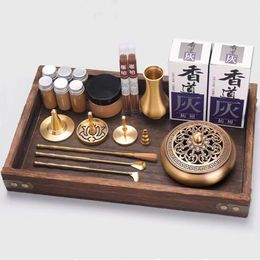Novelty Items Brass Incense Set Wax Melt Home Portable Hand Fragrance Powder Making Seal Moulding Tools 230814