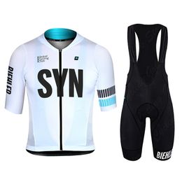 Cycling Jersey Sets BIEHLER Cycling Jersey Set Breathable Team Bicycle Jersey Men Cycling Clothing Bib Shorts Triathlon Suit Bike Wear Jersey 230814