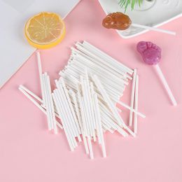 Storage Bags 20/80Pcs Plastic Lollipop Stick Safe White Cake Sucker Sticks For Chocolate Sugar Candy Lollypop DIY Mould Bakeware Tool