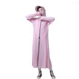 Women's Trench Coats Sun Protection Clothing Women Sunscreen Coat Breathable Anti-uv Hooded For Soft Thin Ice Outdoor