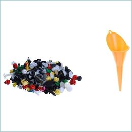 Atv Parts 200Pcs Mixed Fastener Car Bumper Clips Retainer 1 Pcs Mti-Function Fueling Funnel Drop Delivery Mobiles Motorcycles Scooter Dhrxx