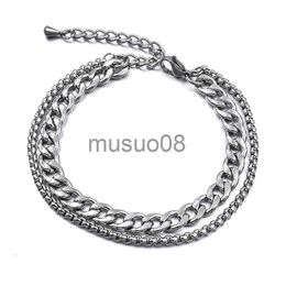 Anklets Silver Colour Stainless Steel Beh Anklet For Women cessories Summer Men Ankle Brelet On Leg Chain Foot Jewellery Part Gift J230815