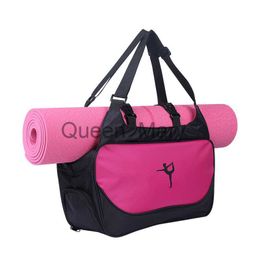 Duffel Bags Women's Travel Bag Sports Bag Messenger Shoulder Bag Yoga Mat Backpack Dry and Wet Separation Yoga Supplies Large Bag J230815