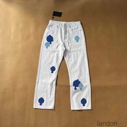 2023 Ch Designer Jeans for Womens Mens Make Old Washed Pants Straight Trousers Heart Letter Prints Woman Man Casual Long Style Bottoms H2 Hdfi Hkjh UQUE