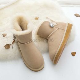 Dress Shoes Natural Fur Shoes Women Snow Boots Genuine Sheepskin Leather Fashion Ankle Boots 100% Natural Fur Warm Wool Winter Boots Shoes X230519