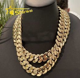 Necklaces Hip Hop Jewellery Men Rapper Chain 20mm 22" 500g Thick 14k Gold Plating 999 Silver Cuban Chain