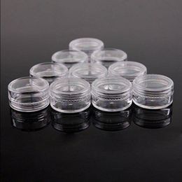 5Gram/5ML Clear Plastic Cosmetic Container Jars with Screwed Lids Eyeshadow Lip Balm Nails Powder Beads Jewelry Cream Wax Bottle Vlrmc