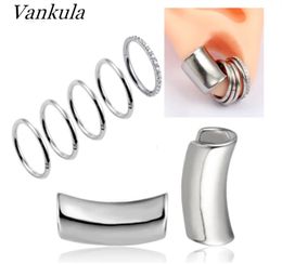 Labret Lip Piercing Jewelry Vankula 5PCS Segment Hoop Ear Cartilage Tragus Helix Nose Ring Nipple Clicker Septum Lobe Cuff 230814