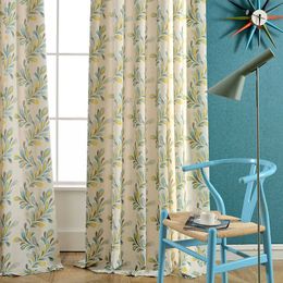 Curtain printed curtains for Living Room bedroom mediterranean style curtain window treatment readymade curtains