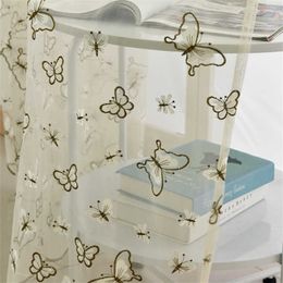 Curtain Embroidered white butterfly Curtains for living room bedroom window curtain sheer drapes home decor