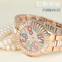 Wristwatches Authentic Melissa Female Form Colorful Digital Stars Fashion Trend Diamond Watch