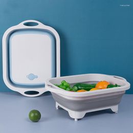 Storage Baskets Kitchen Basket Home Foldable Chopping Mildew Multifunctional Vegetable Fruit Washing Drain Folding Cutting Board