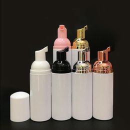 Rose Gold Foaming Pump Bottles Plastic Mini Foam Sispensing Refill Bottle Soap Dispenser for Cleaning Travel Cosmetics Packaging 60ml Liahw