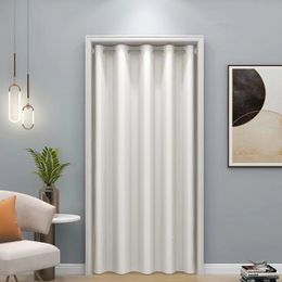 Curtain Pure White Doorway for Bedroom Protecting Privacy Lightproof Screen Door Living Room Partition 230815