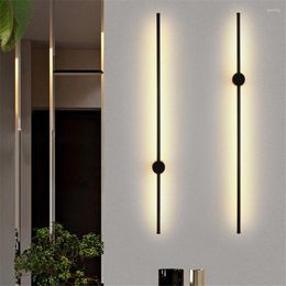 Wall Lamp Up Down Bedroom Bedside Background Light Modern Simple Linear Tube LED Foyer Corridor Staircase Sconce Lamps