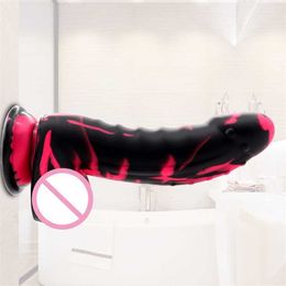 Sex Toy Massager Smooth Realistic Big Dildo Soft Silicone Simulation Penis with Strong Suction Cup Base Gay Masturbator Adult for Women
