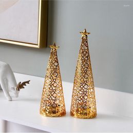 Candele in metallo Tree di Natale Cangolare Coppa Europea Decorazione per matrimoni cera per tè Regalo rotondo