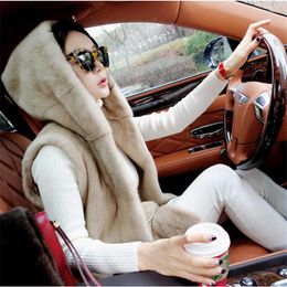 Women's Vests 2023 Vest Autumn Winter Jacket Women Hooded Casual Sleeveless Female Waistcoat Super Soft Coat C