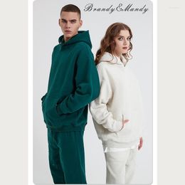 Men's Hoodies Brandy Sweatshirts Pullover Solid Korean Fashion Couple Teens Streetwear 90s Techwear Hooded Sweatshirt 2023 Y2k Clothes