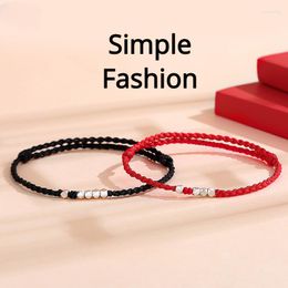 Charm Bracelets Chinese Style Red Rope For Women Hand-Woven Lovers Hand String