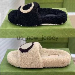 Slippers winter Men slipper fashion Lazy black white letter women designer shoes sexy platform Lady Cartoon Plush slippers keep warm wool flops Large siz J230815