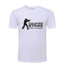 Game Counter Strike CSGO letter Men's Fashion casual tops short sleeves cotton t shirts designer design printed