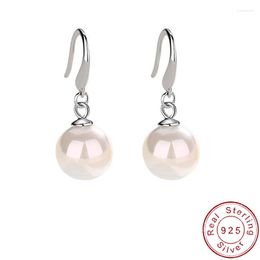 Stud Earrings JIALY European Pearl S925 Sterling Silver Ear Hooks Fashionable For Women Jewellery Birthday Party Gift