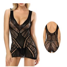 Sexy Set 2023 Erotic Fishnet Dress Crotchless Lingerie Porn Babydoll Women One Pieces Baby Underwear Sexy Hollow Out Costumes 230808