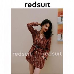 Women's Jackets Celebrity Christmas Wool Short Fragrant Coat Flower Tweed Dress Top Female