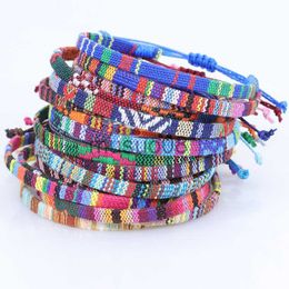 Anklets Colourful Bohemian Anklets For Men And Women Handmade Rope Friendship Beh Barefoot Brelet On The Leg Chain Boho Foot Jewellery J230815