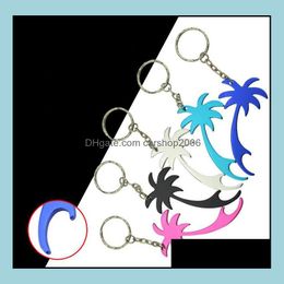 Openers Mti Colour Palm Tree Shape Keychains Beer Soda Can Bottle Opener Key Ring Household Kitchen Tool Sn2282 Drop Delivery Home Ga Dhlnk