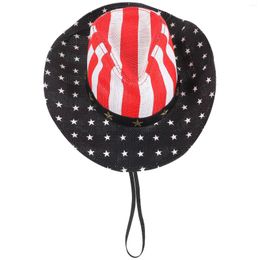 Berets Retro Hat Cowboy Hats 4th July Party Supplies American Flag Costume Decorations National Day Usa-