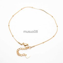 Anklets 304 Stainless Steel Anklet Gold Color For Women Beh cessories Barefoot Jewelry Leg Chain Anklets Brelets Gifts 1 Piece J230815