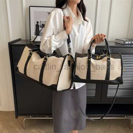 Shoulder Bags 2023 New Bag Women's Large Capacity Shoulder Bag Short Distance Business Travel Bag Portable Canvas Bag caitlin_fashion_bags