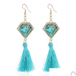 Dangle Chandelier Earring Jewellery Statement Tassel Earrings For Women Vintage Ethnic Drop Boho Diamond Party Eardrop Accessories Del Dhnhb