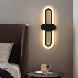 Wall Lamps Led Lamp Black Gold Simple Sconce Modern Square Light For Dining Living Room Bedside Bedroom Corridor Aisle