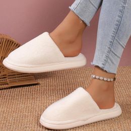 Slippers 2023 Women Indoor Home Shoes Warm Soft-soled Cotton Casual Comfy Low-heeled Zapatillas De Mujer