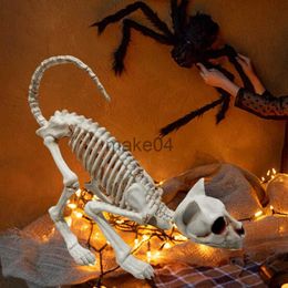 Novelty Items Great Ecofriendly Skeleton Cat Decor Realistic Looking Festival Ambience Halloween Skeleton Cat Decoration Photo Prop J230815