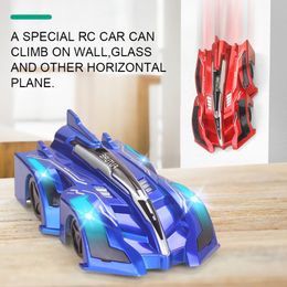 Electric/RC Car Children Climbing Remote Control car Cool Dependence On Wall Racing Toy car Little Boy Gifts 230814