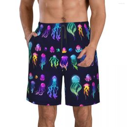 Men's Shorts Quick Dry Swimming For Men Swimwear Man Swimsuit Swim Trunks Summer Bathing Beach Wear Jellyfish Underwater