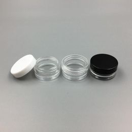 1ML/1G Plastic Empty Jar Cosmetic Sample Clear Pot Acrylic Make-up Eyeshadow Lip Balm Nail Art Piece Container Glitter Bottle Travel Mmclt