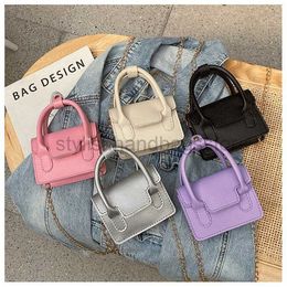 Cross Body Mini Bags 2023 Spring New Fashion Handheld Small Square Bag Solid Colour Popular Foreign Style Texture Simple Women's Bagstylishhandbagsstore