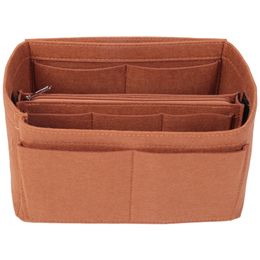 Cosmetic Bags Home Storage Bag Purse Organizer Felt Insert Bag Makeup Organizer Inner Purse Portable Cosmetic Bags Storage Tote M 230815