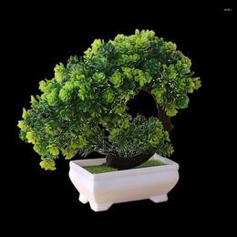 Decorative Flowers Small Artificial Plants Bonsai Green Plant Fake Potted Tree Garden Decor Party El Living Room Decoration Home